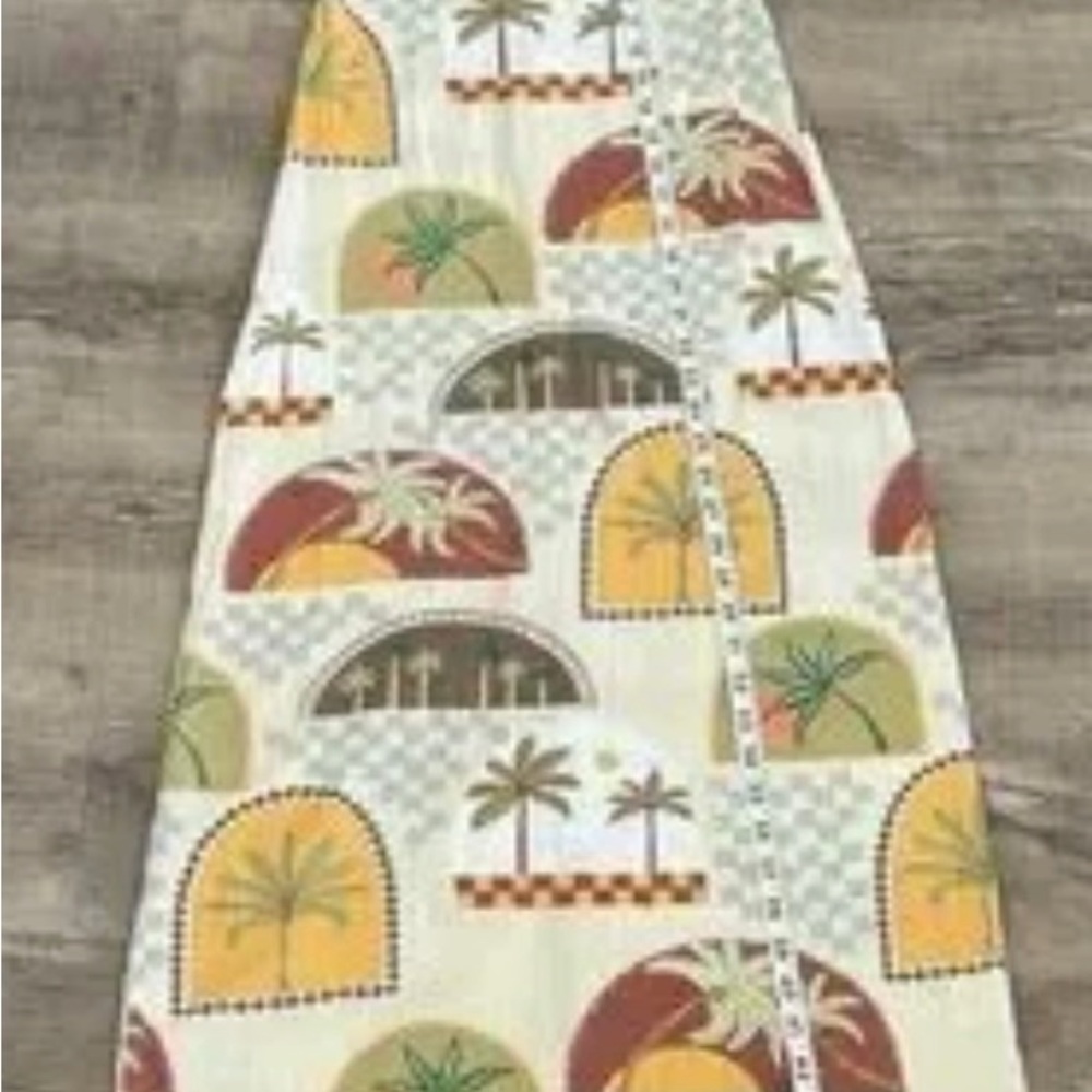 Tropical Print Strapless Dress